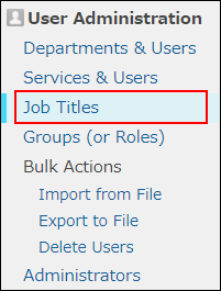 Screenshot: &quot;Job Titles&quot; is highlighted
