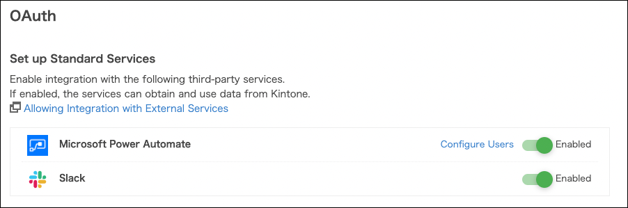 Screenshot: Microsoft Power Automate is enabled