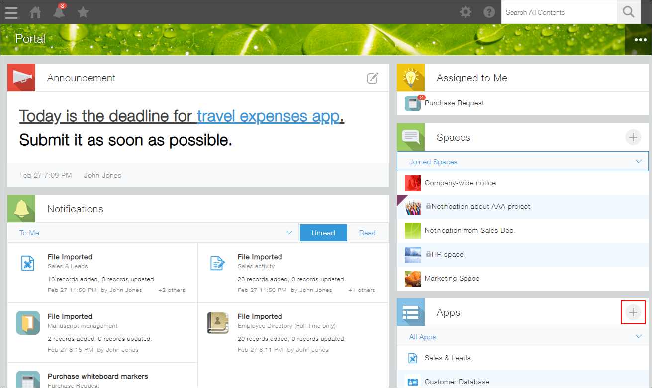 Screenshot: The "Create App" button on Portal is highlighted