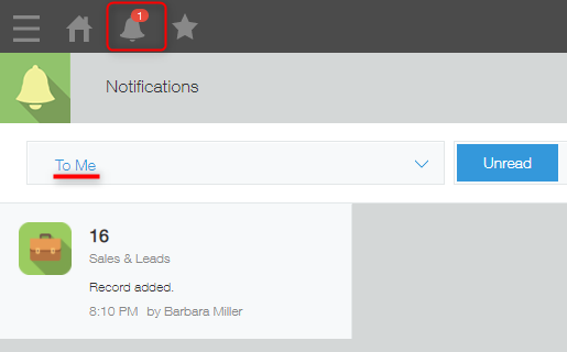 &quot;To Me&quot; notifications