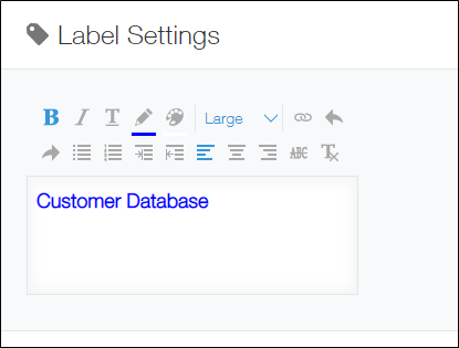 Input field for Label