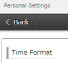 Go back to the previous screen from Personal Settings