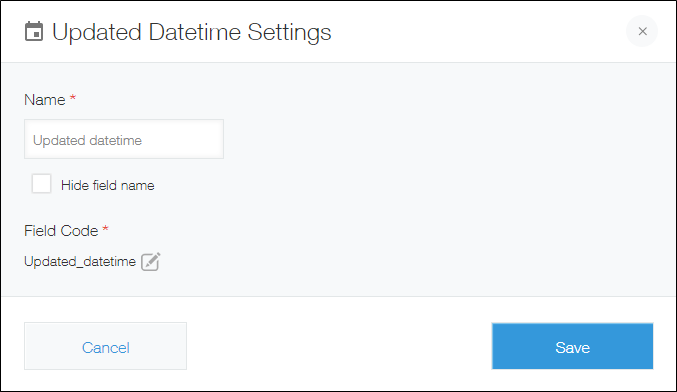 Updated datetime field