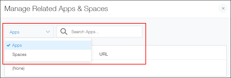 Manage Related Apps &amp; Spaces screen