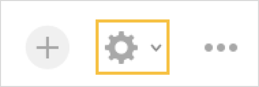 レコード一覧に表示される新しくなり、ショートカット機能が追加された歯車アイコンの画像
