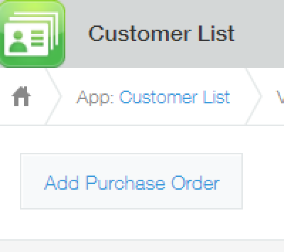 表示が「Add Purchase Order」になっているボタン