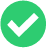 The green check mark icon that indicates success